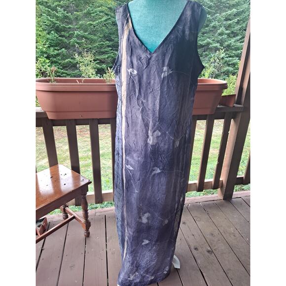 Barbara Lerner Dresses & Skirts - VTG Y2K Barbara Lerner Maxi Dress Blue Purple Pattern Boho minimalist Size XL